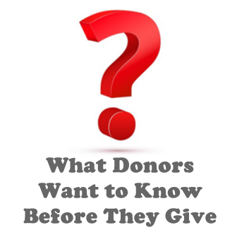 What donors want to know before they give