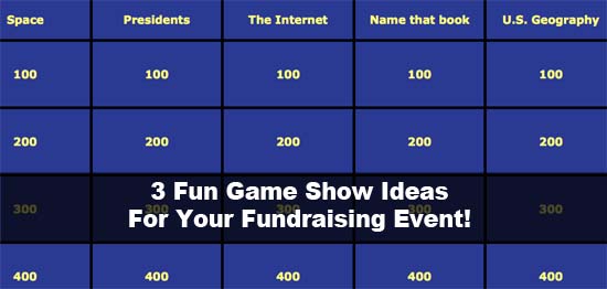 game show fundraisers