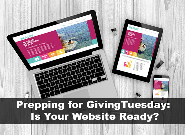 giving tuesday website tips - responsive design on different devices
