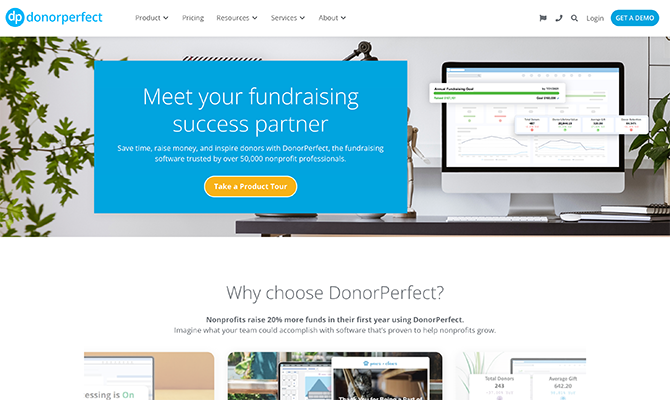 DonorPerfect is one of our favorite nonprofit CRMs for matching gifts.