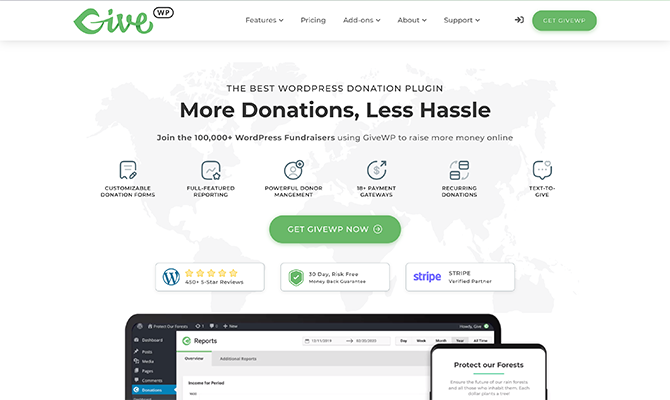 GiveWP is one of our favorite peer-to-peer platforms.