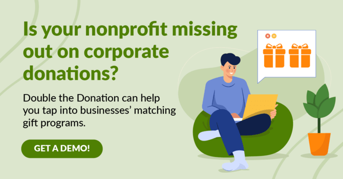 Get a demo of matching gift software, so you can make the most of these corporate philanthropy statistics.