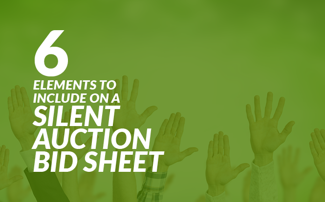 Learn more about what components should be on your silent auction bid sheet