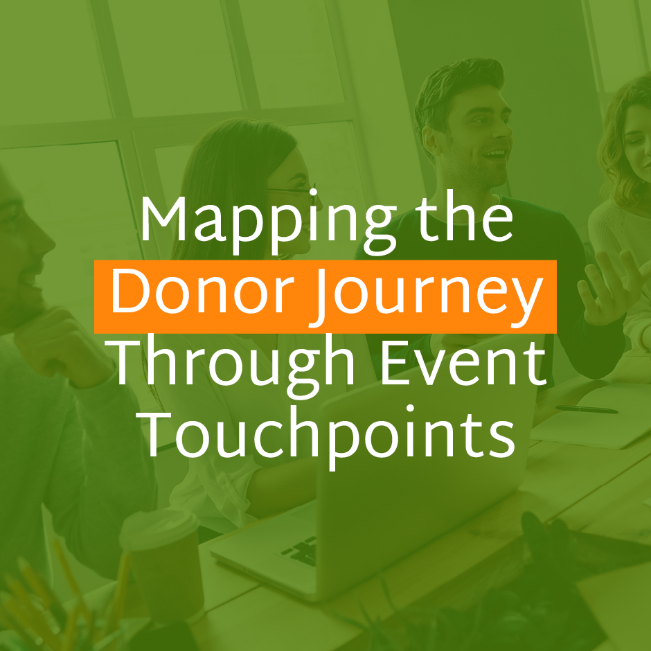 The title of the post, "mapping the donor journey through event touchpoints"