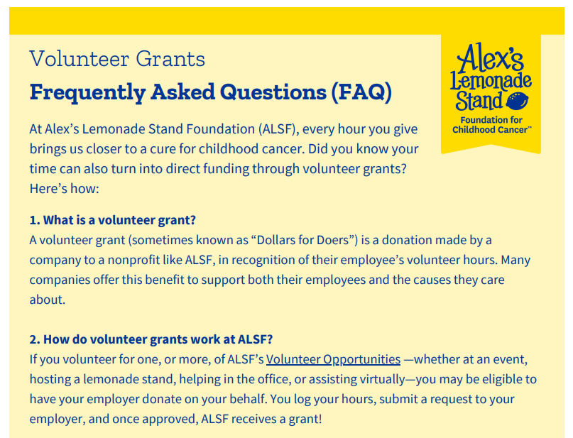 Creating a volunteer grant strategy involves proactive communication